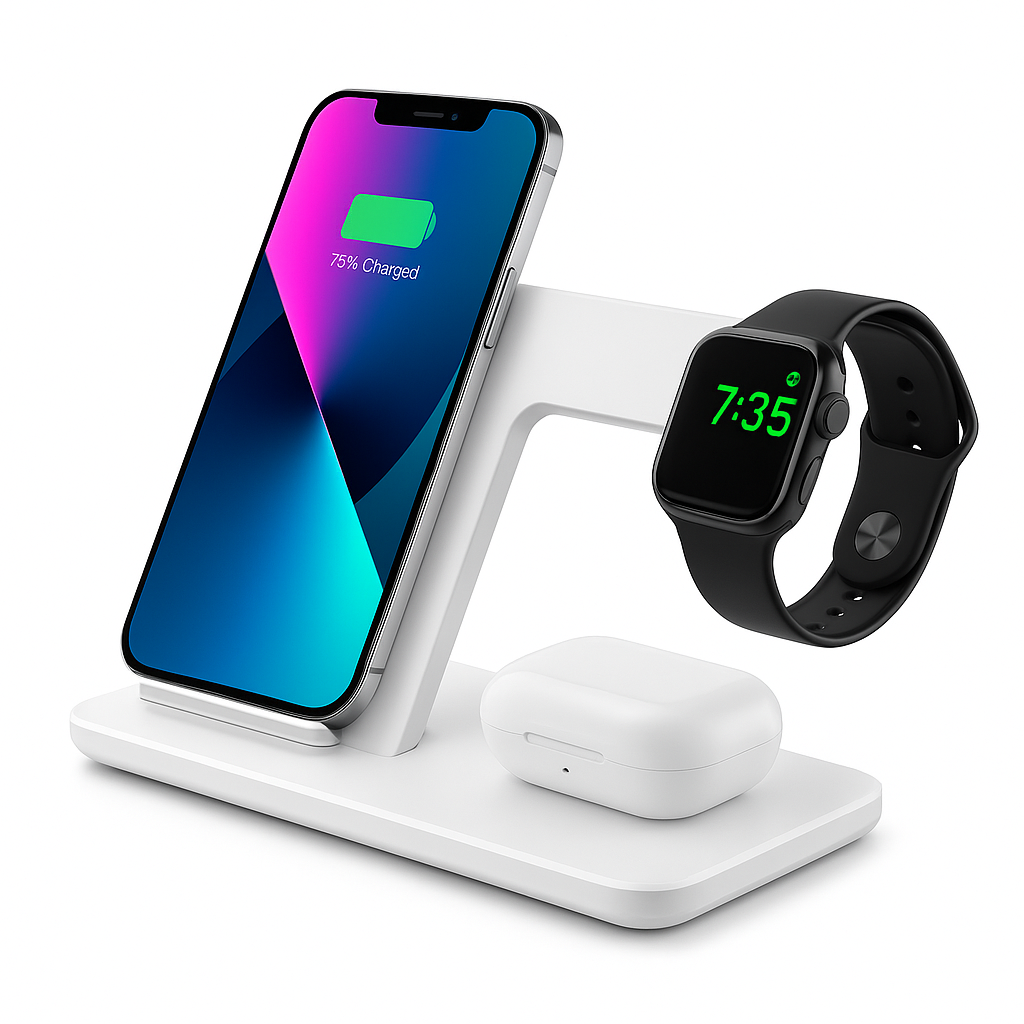 Carregador sem fio suporte dobrável estação de carregamento para Iphone & apple watch